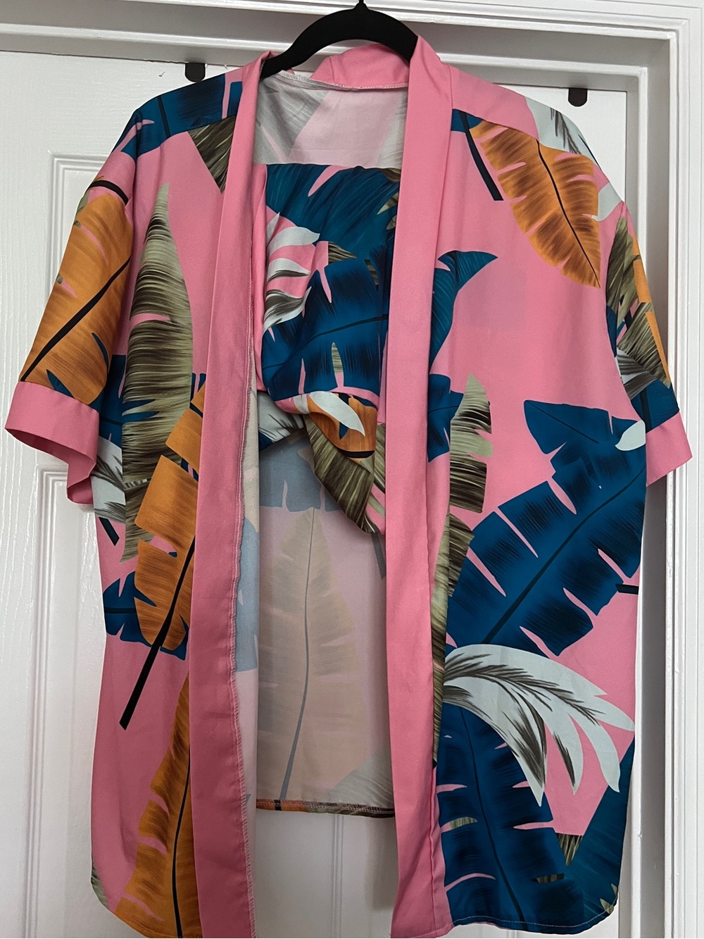 3-Piece Short Set - Tropical Leaf Print